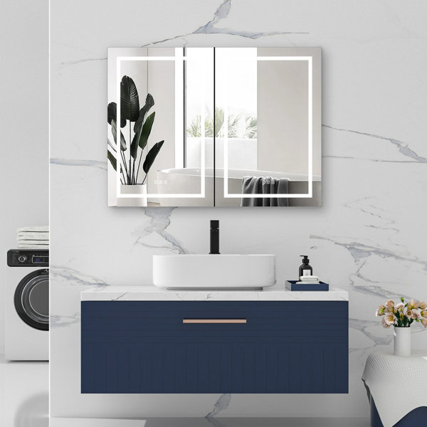 Orren Ellis Jayvonna Surface Mount Frameless 2 Door Medicine